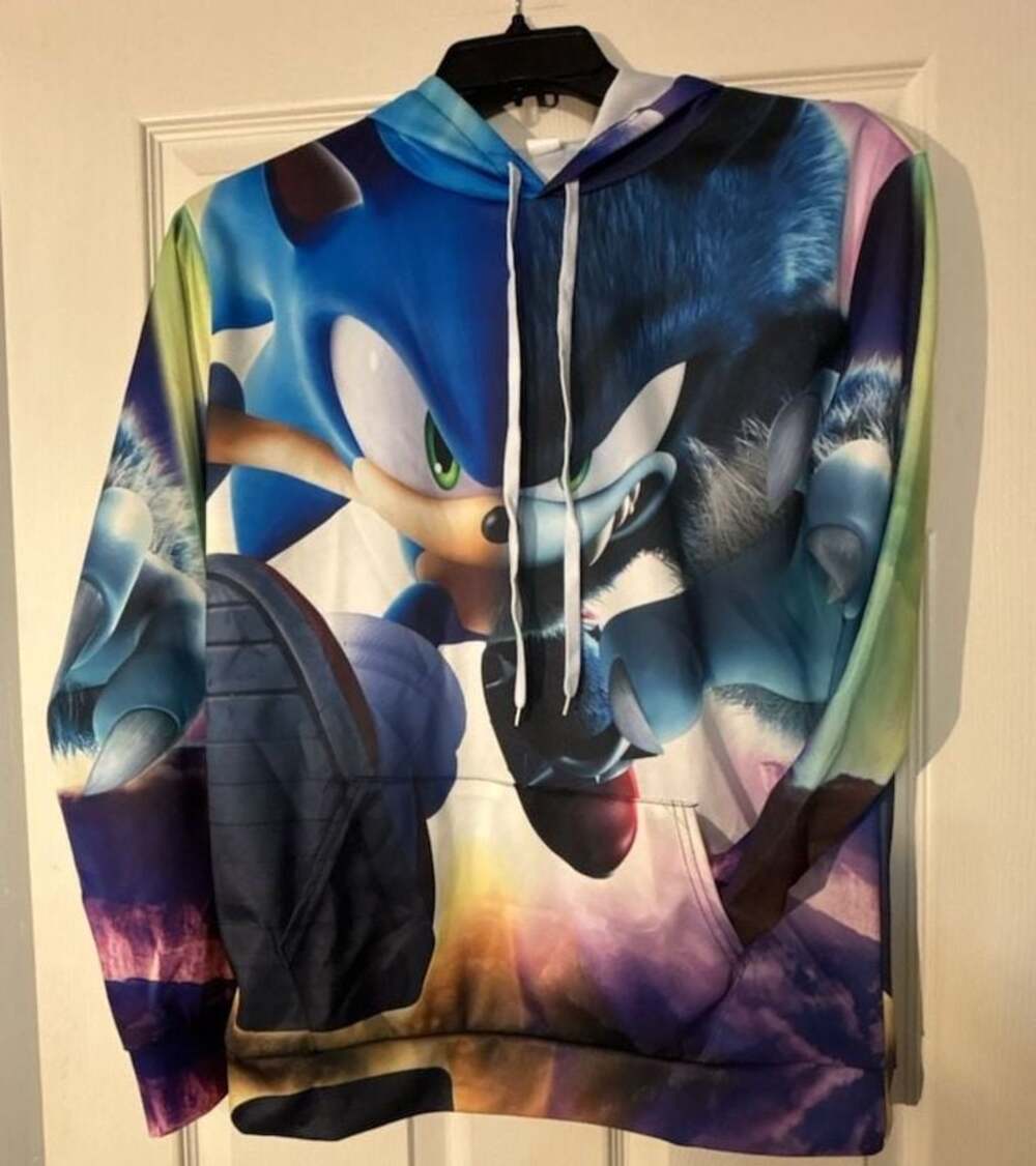 Sonic the Hedgehog 3D Printed Pullover Hoodie